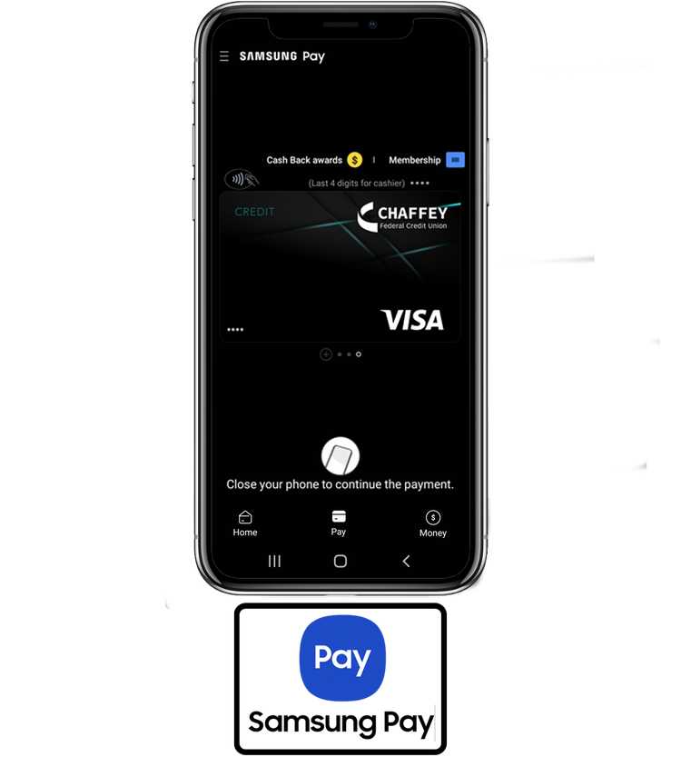 image of chaffey digital wallet on a Samsung phone